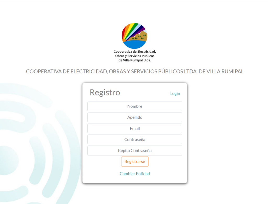 registro para ver las facturas online de Villa Rumipal
